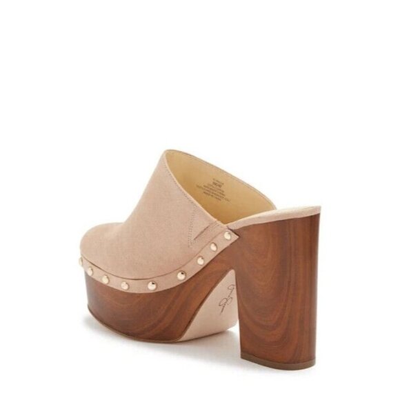 Jessica Simpson BNWOT "Dalia" platform mule clog women NEW studded beige - Picture 10 of 10